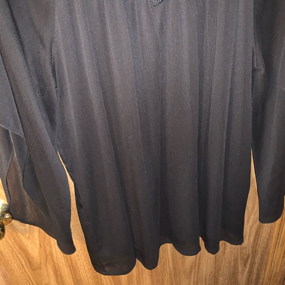 Black, Sheer Blouse - Picture 3 of 5